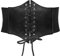 JASGOOD Women's Elastic Costume Waist Belt Lace-up Tied Waspie Corset Belts for Women, Black,Fits Waist 47-52 Inch