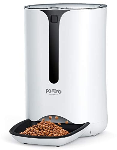 Automatic Cat Feeder, Faroro 7L Cat Feeder with Timer up to 5 Meals Per Day, Portion Control, 10s Voice Recording, Suitable for Small and Medium Pets