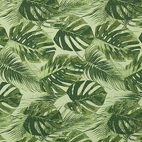 Kt KILOtela Polsterstoff, Möbelstoff, Jacquard Gobelin, Dekostoff, Modische Accessoires, Tischdecke, Vorhang, oder Dekoartikel, 100 cm Länge x 280 cm Breite, Tropische Blätter Monstera, Grün - 1 Meter