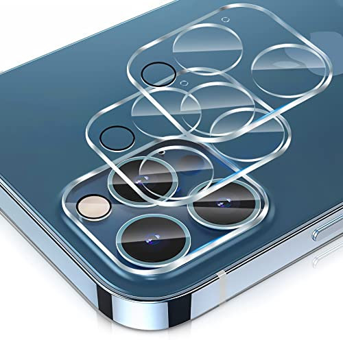 imluckies [paquete de 3 Protector de Lente de Cámara Compatibile con iPhone 12 Pro Max de 6.7, HD Transparente Cristal Templado con Círculo Nocturno, 9H Dureza Anti Ralladuras Protector Camara