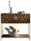 Home4You Barschrank - Goldgelb - Mangoholz geölt - B 122 cm - 2 Türen - 1 Ablagefläche