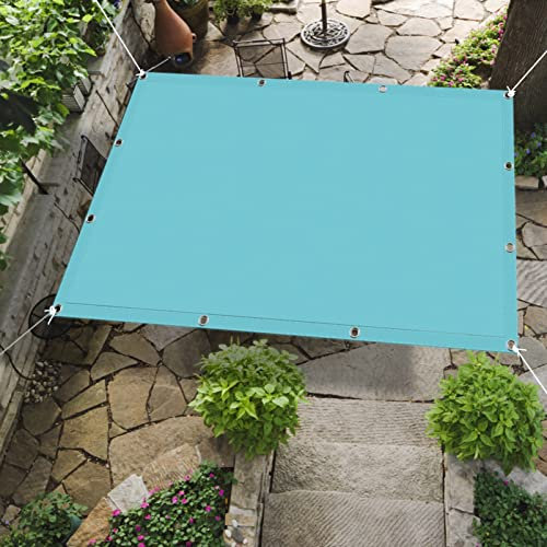 Voile d'ombrage Carrée 4 x 9 m Imperméable et Résistante Toile pour Pergola Fournir de l'ombre Anti-UV, pour Jardin, Terrasse, Balcon, avec Corde Gratuite, Bleu Ciel