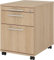 bümö Rollcontainer mit Hängeregistratur, Container abschließbar aus Holz in Eiche - Rollwagen für's Büro mit Hängeregister als Schreibtisch Unterschrank od. Bürocontainer m. Relinggriffe