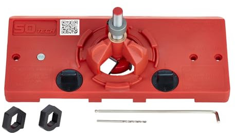 SOTECH Topfband-Bohrschablone mit Forstnerbohrer Ø 35 mm für SO-T45 Topfbänder mit einem Bohrlochabstand von 45 mm