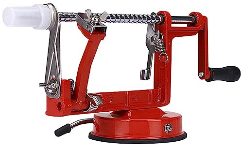 Starnearby Pelapatate Rotante per Mele Pelapatate a Manovella 3 in 1 Pela Mela Rotante in Acciaio Inossidabile, Taglierina a Spirale, Levatorsolo, Sbucciatore di Frutta Gadget da Cucina