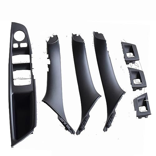 Automotive Interior Trim Carbon Fiber Car Interior Door Handle For BMW 5 Series F10 F11 520d 525d 530d 535i Inner Panel Pull Trim Cover Car Styling Interior (Color : 5 Model B Black)