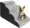 LUFEEMGA Hundetreppe für Kleine Hunde 4 Stufen 50 cm Hoch, Haustiertreppe für Bett Sofa aus Hochdichtem Schwamm, Hunderampe Katzentreppe mit Abnehmbare Waschbarer Bezug und rutschfeste Boden