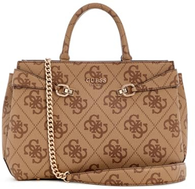 GUESS Lorelei Girlfriend Satchel Latte Logo