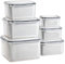 wintfarm gemüse aufbewahrung kühlschrank,6 Set Frischhaltedosen Mit Deckel,Kühlschrank Organizer Set,800ml+1700ml+3150ml+4150ml+380ml+800ml+1700ml+3150ml+4150ml+6200,Mit Deckel Und Sieb