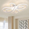 ZMH Deckenlampe LED Deckenleuchte Wohnzimmer - Weiß Wohnzimmerlampe Modern Design Dimmbar mit Fernbedienung in Schmetterlingforming 65W Deckenbeleuchtung für Schlafzimmer Esszimmer Arbeitszimmer