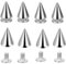 Ziernieten,100 Stück Punk Nieten,7 X 10 cm Spikes Nieten Ziernieten Metallic Spitznieten Schraubnieten Dekorationen Nieten zum Schrauben für DIY Lederhandwerk Kleidung Taschen Schuhe Gürtel Jeans