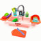 Acelane Set di giocattoli per lavello da cucina con acqua riciclata rubinetto e lavandino, set di giocattoli per bambini (rosa)