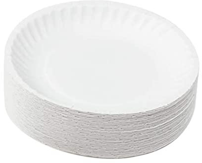 YARNOW 50Pcs White Disposable Graffiti Plates DIY Painting Trays for Thickened for Creative Art Projects Easy Clean Up for Crafts Parties