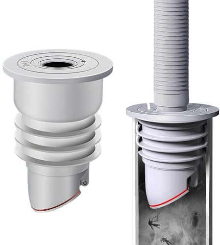 Washing Machine Waste Pipe Connector, 1 Pack 35-40mm Silicone Drain Hose Seal Plug with Built-in Valve, Sewer Hose Deodorant Seal for Bathroom, Kitchen & Laundry Room