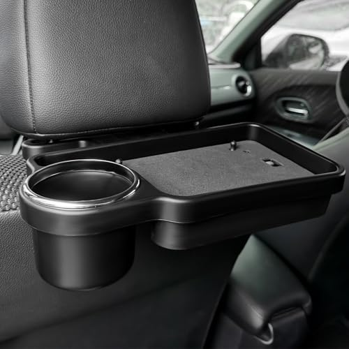 Twilight Garage Auto Rücksitz Tisch, Klapptisch fürs Auto Rücksitz,Auto Getränkehalter Expander,Auto-Rücksitz-Organizer mit faltbarem Tischtablett,Lebensmitteltablett,Organizer für Getränke und Essen