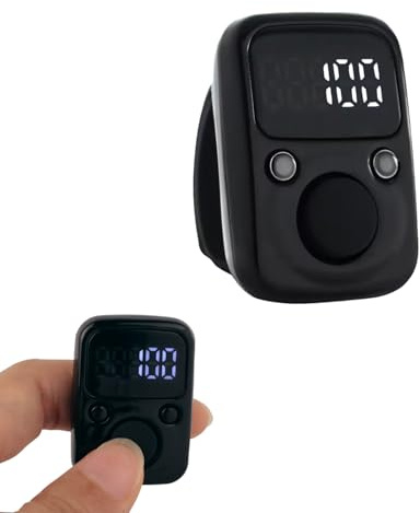 Lixstyea Smart ZäHler Klicker - Digitale Tragbarer HandzäHler,Reihenzähler Stricken, Handzähler, Klicker Zähler, Fingerzähler, für Inventur, Sport, Marketing, Golf