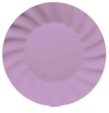Zeus Party Piatti di Carta Smerlati, Lilla, 25 cm, Set da 6 Pezzi