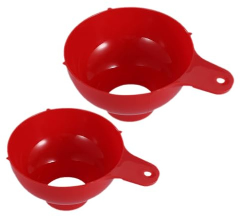 ELAYARD 2 imbuto largo in plastica, grande bocca per alimenti, versatile per marmellata di olio e liquidi, robusto con foro per appendere la casa e la cucina