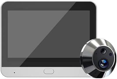 300PB 4.3 Inches 4k Cat's eye Video Doorbell, Wireless Intercom, High-Definition Video Surveillance, Infrared night vision, motion detection, 140° wide-angle, low-power standby for 180 days