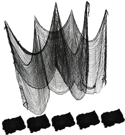 VICASKY Lot De 6 Toiles D'Araignée en pour Fenêtres Et Portes Décorations d'halloween en Extérieur Décorations D'Intérieur Effrayantes pour Halloween