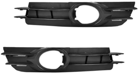 DZNEFYUP For A6 A6 Quattro C6 2005 2006 2007 2008 1 Pair Front Fog Light Lamp Grill Grille 4F0807681A 4F0807682A Frontgrills