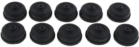 10pcs Air Pump Rubber Diaphragm Replacement Cups, EPDM Rubber Parts for Aquarium Air Pump Repair, 2 Sizes (Black)