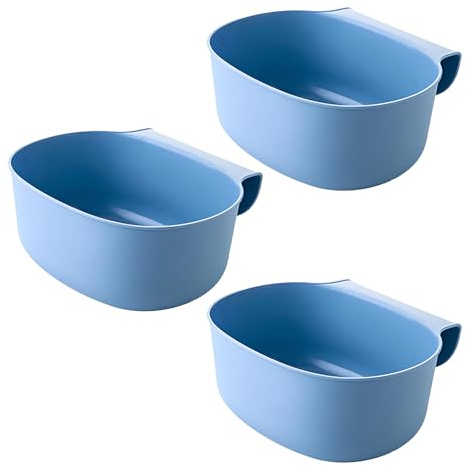 3 Stück Wickeltisch Organizer zum Einhängen, Schubladen Abfallbehälter Blau | Wickeltisch Organizer zum Anhängen, Abfallschale, für Küchen, Büro, Praxis, Wohnmobil, Badezimmer, Wickelraum