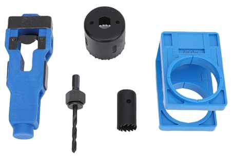 Jeffergarden Door Lock Installation Kit with Mortise Tool and Hole Saw, Auto Positioning for Wooden Door Latch Precise Fitting