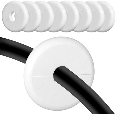 8 PCS Wall Cable Hole Cover, Cable Wall Grommet Pass Through Anti-Slip Walls, cable Cover for Neat Wire Management, Walls, Furnitures Wire Hole