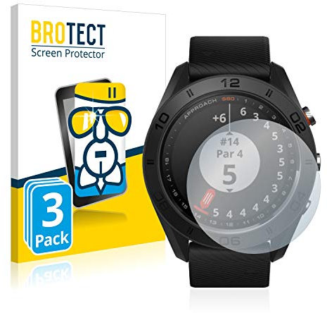 BROTECT (3 Stück Schutzglas für Garmin Approach S60 Schutzfolie Made in Germany Panzer Folie Glas Displayschutz [Kratzfest 9H, Anti-Fingerprint]