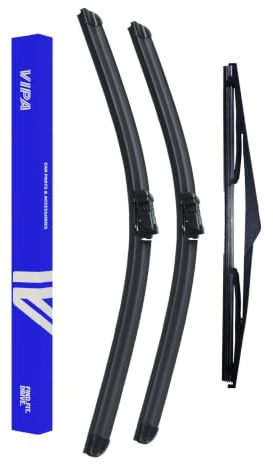 Vipa Car Parts Premium Wiper Blade Set | Fits: VAUXHALL GRANDLAND X SUV (Jun 2017 to Apr 2022) | All-Weather Performance | Durable, Streak-Free Windshield Wipers | Easy Installation
