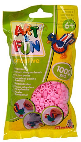 Simba 106374422 Art and Fun Boîte de 1000 Perles à Repasser Rose