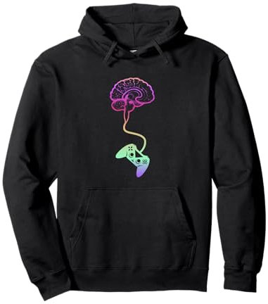Gamer Geschenke für Männer und Frauen Game Controller Gamepad Joystick Videospiele Zocker Gamer Pullover Hoodie Unisex Erwachsene Black Multicolored M