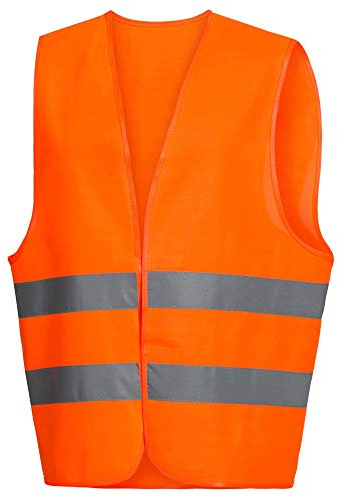 NITRAS Warnweste XXL neonorange, Warnschutzweste, Pannenweste, Sicherheitsweste