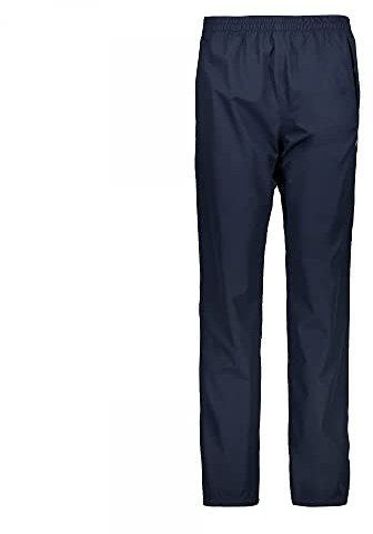 CMP - Regenfeste Damenhose mit Futter und durchgehenden seitlichen Reißverschlüssen, Schwarz Blau, M