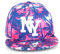 New Boy Girl NY New York süße Unisex Schwester Bruder Kindercap Hai Tiger Adler Prince Kinder Cap Snapback und Mütze 48-58cm Kopfumfang (One Size, NY-Palm-Blue-Pink)