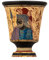 Coupe de Justice de Pythagore Tasse de Foire de Pythagore Dieu Grec Ancien Ares Céramique peinte à la main