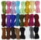 Lystaii 130 Yards 24 Bundles Suede Cord, Leather Cord 2.6mm x 1.5mm Suede Leather Lace Flat Faux Leather Cords Thread Velvet Cord for Bracelet Necklace Beading DIY Handmade Crafts Thread