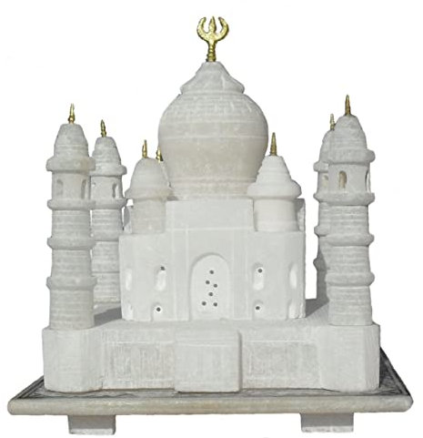 2 inch Taj Mahal Tajmahal Marble Replica Model India Agra Souvenir Collection - Handmade Taj Mahal for Home Decor Gift India Agra Miniature Building and Architecture Model Set (2 inch)