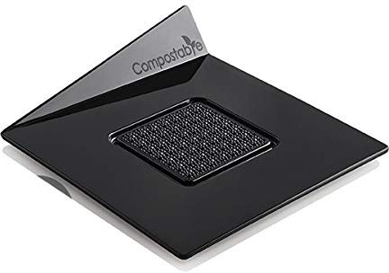 Set 100 Vassoi per monoporzioni Quadrati 83x83 mm Neri Silikomart Professional