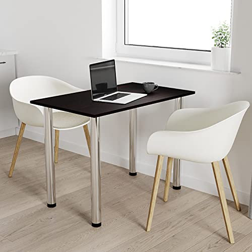 AKKE mikon 110x65 | Esszimmertisch - Esstisch - Tisch mit Chrombeinen - Küchentisch - Bürotisch | WENGE