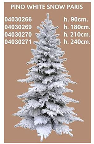 Ingrocart Albero Pino di Natale innevato 1394 Rami - 210 cm - Modello Snow Paris