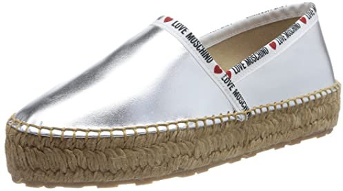 Love Moschino Damen Ja10323g1gic090239 W.Shoe, Silber/schwarz, 39 EU