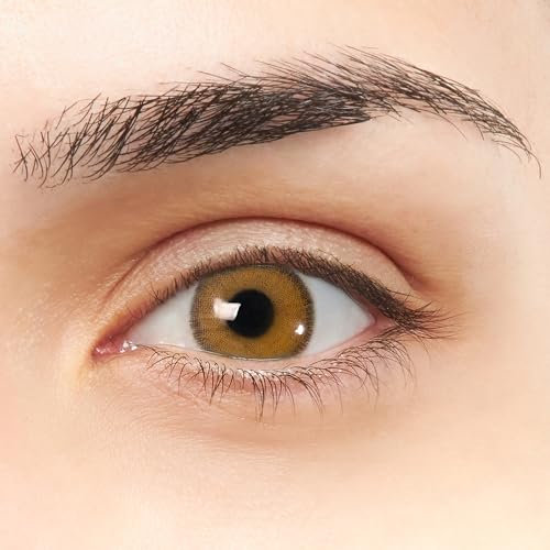 Lentillas de Contacto Color Miel Duración 1 Año + Kit de Accesorios Color Sevilla VIP (2 Piezas) Con Aro de Definición