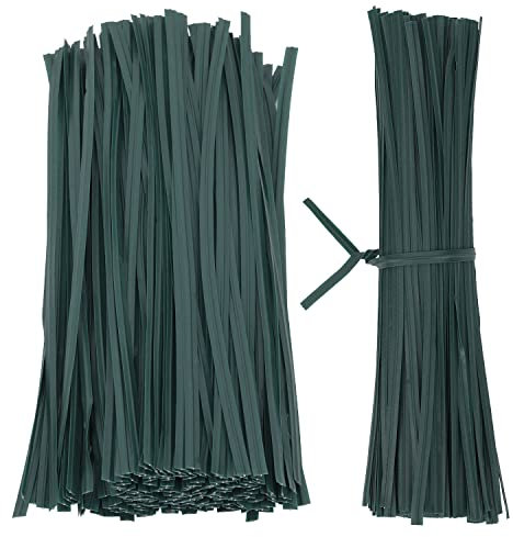 Trimming Shop 200 Bridas de plástico para Plantas de jardín Flexibles de 15 cm, Alambre de Soporte Recubierto de Reutilizables, multifuncionales