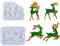 zalati Lot de 2 moules en silicone en forme de cerf de Noël pour résine, loisirs créatifs, fabrication de cadeaux, pendentifs, broches, porte-clés, bougies, savon