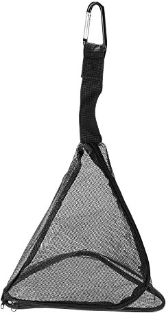 PATIKIL Camping Drying Net, Small Size Outdoor Triangle Mesh Hanging Basket Snacks Fruits Storage Bag for Picnics BBQ, Black