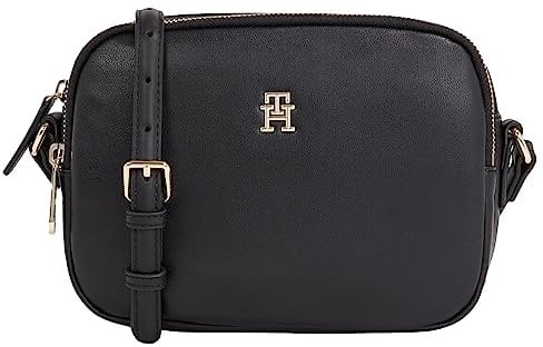 Tommy Hilfiger Damen Umhängetasche Poppy Plus Crossover Mittelgroß, Schwarz (Black), Onesize
