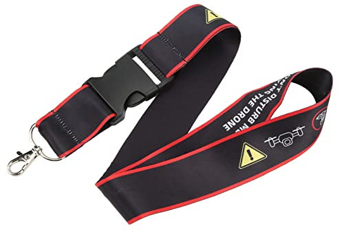 Drone Accessories, Transmitter Neck Strap, Lanyard Accessories Lanyards For Neck Anti-Drop Tall Warning Slogan Rugged Nylon Transmitter Strap for RC Drone