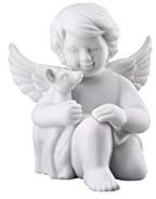 Rosenthal Engel mit Bambi Figur, 5,1 x 5 x H 6 cm, Porzellan Weiss-matt, inkl. Geschenkbox